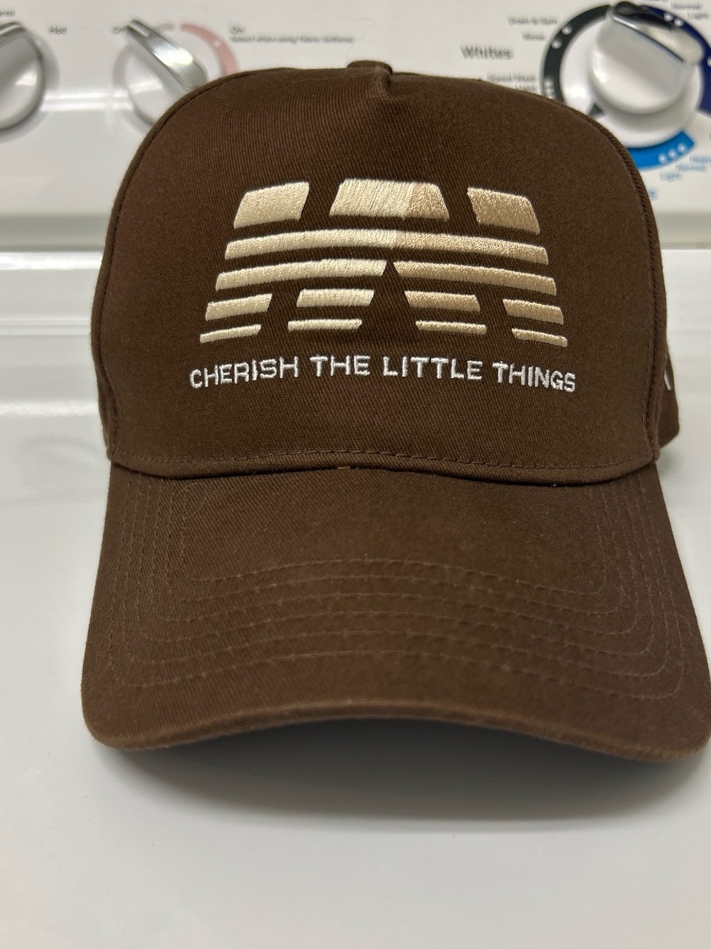 Huega House - Cherish The Little Things Embroidered Brown Baseball Cap